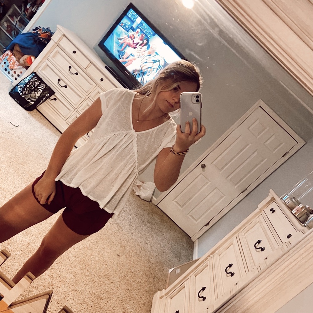 white babydoll top